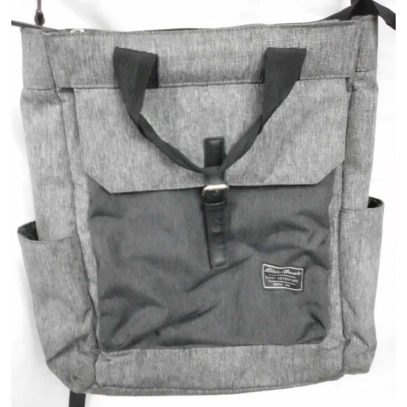 Eddie Bauer Diaper Bag First Adventure Mercer Convertible Backpack Gray - Picture 2 of 5